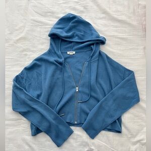 Garage Knit Zip Up Cropped Sweater